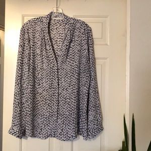 Black and White Blouse